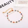 2021 Bohemian 다채로운 악마 아이 비즈 여성을위한 Anklets 골드 실버 컬러 여름 해변 발목 팔찌 발 다리 체인 쥬얼리