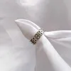 Pierścienie klastrowe szerokie pierścień biżuteria biżuteria duży kciuk srebrny kolor pusty krzyż fajne klasyczne dziewczyny koreański palec biżuteria