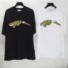 21SS PA Beyaz T-shirt Marka Melekler Tasarımcısı T Gömlek Giyim Sprey Mektubu Kısa Bahar Yaz Gelgit Erkekler Ve Kadınlar Tee Üst Melek Ayı Tshirt
