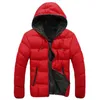 Jaquetas masculinas Moletom Com Capuz Jaqueta de Inverno Homens Onda Parka Hombre Casual Zipper Abrigo Com Capuz Puffer Slim Fit Casaco Masculino