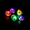 party Soft Glue Led Flash Expression Ring Luminous Ring Children Cartoon Finger Light Birthday Favor