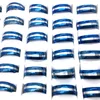 En gros 36 pcs Bande Bleue Hommes Femmes En Acier Inoxydable Bande Anneau De Mode Bijoux Party Favor Cadeaux Bagues Mix Styles