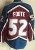 Heren Retro IJshockey Vintage 33 Patrick Roy Jersey 8 Teemu Selanne 9 Paul Kariya 52 Adam Foote 21 Peter Forsberg 19 Joe Sakic Home Burgundy Maroon Red White XueBeng