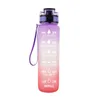 DHL 1000ML Utomhusvattenflaska med halm sportvandring Camping Drink BPA Färgglada bärbara plastvattenflaskor F0222