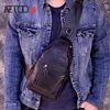 HBP AETOO Male Bags Genuine Leather Shoulder Messenger Bag Men Sling Chest Pack Crossbody Bags for Men Belt Chest Leather Bag