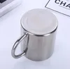 Kids Mug Coffee Tumbler 400ml 300ml 18/8 Stainless Steel Beer Camping Tea Cup 2 Walls No Vacuum Portable Water Insulated Glass Drinkware SN4090