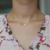 2018 Gümüş Takı Evil Kolye Güzel Kız Womrn Göz Charm Gerdanlık Kolye Zincir Kolye 35 + 10 cm Uzunluk