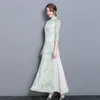 Vietnam Vestito per Le Donne Ao Dai 2021 Primavera Estate Nuovo Floreale Elegante Cheongsam Tradizionale Folk Qipao Vestiti Asiatici Vestidos228D