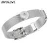 High Quality 316l Stainless Steel Adjustable Wristband Bracelets Roman Number Round Disc Crystal Bangles Flexible Belt Design Q0719