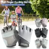 1PAIR HALF FINGER Cyklingshandskar Anti-Slip Anti-Sweat Gel Cykel Ridskorg Stötsäker MTB Road Mountain Bike Handskar för män