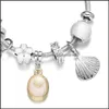Charm Bransoletki Biżuteria Sprzedaż Ocean Shell Wiatr Titanium Bransoletka Stalowa Konstelacja Regulowany Drutu Włosy Dostawa Dostawa 2021 LHIWV