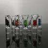 Vintage Hookah accessory Mini Glass Filter Tips for Dry Herb Rolling Papers With Tobacco Cigarette Holder Thick Pyrex Colorful Smoking Pipes