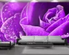 العيش الكلاسيكية 3d خلفيات رومانسية الأرجواني الزهور 3d خلفيات الديكور الداخلي مريحة أنيقة للجدران