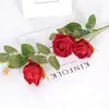 Decorative Flowers & Wreaths High Quality 80cm Long Branch 3 Roses Fake Flower El Home Wedding Decoration Arrangement DIY Pography Props