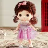 BJD mini 16cm boneca 13 articulações móveis 1/8 boneca global multi-cor e roupas podem vestir-se meninas brinquedos diy presentes de aniversário q0910