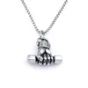 Fist Fitness et Gym Colliers Pendentifs Chaîne Punk Pour Hommes Hip Hop Inoxydable style cool Titane Acier avec Chaîne Alliage Pendentif collier