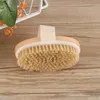 Wooden Oval Bath Brush Dry Skin Body Natural Health Soft Bristle Massage Bath Shower Bristle Brush SPA Body Brush Without Handle DH8888
