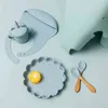 5 sztuk Baby Silikonowa Karmienie Szkolenia Nauka Naczynia Stołowe Widelec Łyżka Puchar Bib Bowl Bezpoślizgowy Podawanie Tableware Produkty Baby BPA Bezpłatne G1210