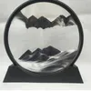 7/12inch Moving Sand Art Picture Round Glass 3d Deep Sea Sandscape in Motion Display Flowing Sand Frame Q0525