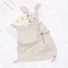 Baby Lätzchen Hasen Schlafpuppen Baumwolle Musselin Burp -Tücher Weiche Speichel Handtuch Neugeborene Blattbadetücher 6 Designs Optional BT6631