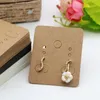 Jewelry Pouches Bags 50pcs 3.8x4.8cm Earring Display Card Holder Blank Kraft Paper Tags For DIY Ear Studs Long Drop Rita22