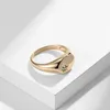 Trouwringen Aankomst Simple Design 316 Titanium Staal Dames 18K Gold Engagement Anniversary for