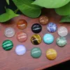 20mm Flat Back Assorted Loose Stone Round Shape Cab Cabochons Pärlor för smycken Göra grossist