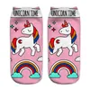 Women's Girl's Ankle Unicorn Socks Colorful 3D Food Print No Show Low Cut Funny Novelty Sock