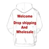3D Print Diy Custom Design Mens Womens Clothing Hip Hop Sweatshirt Hoodies Drop Wholesalers Suppliers For Drop Shipper 201126