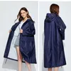 Long Raincoat Kvinnor Män Vattentät Vindtät Hooded Light Vandring Rain Coat Ponchos Jacket Cloak Raingear Chubasqueros Mujer