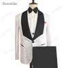 Thorndike 2020 nouveau costume de bal de mariage masculin vert Slim Fit smoking hommes formel affaires vêtements de travail costumes 3 pièces ensemble (veste + pantalon + gilet) X0909