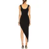 High Quality Summer Chain Decoration Strap Bodycon Sexy Party Dress Sleeveless Irregular Tight Bandage 210525