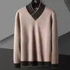 Pulls pour hommes Pull tricoté d'hiver pour hommes Vert Automne et 2021 Jersey à col en V Navidad Hombre Herren Pull