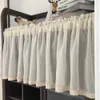 Rustic style Half Curtain For Kitchen Beige Cotton Linen Cabinet Door Tulle Short Curtain Home Bar Coffee Shop Decor Custom Made 210712