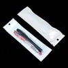 1000 stks White Clear Plastic Rits Lock Small Poly Pakkettas met Hang Gat Rits Zelf Sealing Waterdichte Verpakking Zak