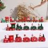 Train de Noël en bois Ornements Décorations pour la maison Père Noël Table Déco Noel Navidad Noël Cadeau Année Y201020