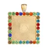 DIY Photo Pendants Square Rhinestone Pendant Jewelry Party Gifts Key Chain Pendant Necklace Pendants 30mm XD24576