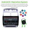 Android 10.0 9 "2din Car DVD-radio GPS Multimedia Unit Player för Peugeot 307 2008-2013 Stödstyrningsstyrning