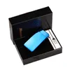 USB Laddning Elektronisk cigarettändare dubbel brandkors Twin Arc Pulse Portable Metal Windproof Lighters