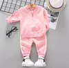 Kinderkleidungssets Junge Mädchen Jacke Hosen 2 Stück Sportanzüge Tops Chidlren Jungen Mädchen Mantel + Hose Oberbekleidung Kleidung 6M-4T