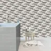 ウォールステッカーヨーロッパスタイルのレトログレーブラウンラウンドストーンタイル装飾的な壁紙改修防水と湿気 -