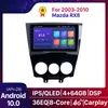 Android 10,0 2G + 32G Qled Carro DVD DVD Head Head Unit Player para 2003-2010 Mazda Rx8 com Bluetooth GPS