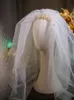 Velo da sposa corto con perle Accessori da sposa fantasia Veli da sposa