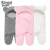 born Sleeping Wrap Swaddle Baby Cotton Plush Boys Girls Cute Receiving Blanket Bag Sleep Sack (0-6 Month) 211023