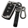 Liga de zinco Metal carro flip key fob capa para vw golf bora jetta scirocco tiguan polo octavia soberbo