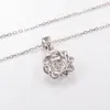 10k or cadeau de noël 1ct forme ronde collier pour femmes mode cadeau sur mesure chaîne en or classique fête mariage OEM