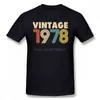 Vintage 1978 Män T Shirt Sommar Rolig Oversize O-Neck Cotton Custom Short Sleeve Märke Kläder Tees Harajuku Streetwear G1217
