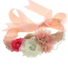 Perles brillantes strass fleurs femmes ceintures mode à la main fleur ceinture réglable maternité ceinture robe de soirée décoration