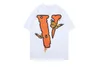 Fashion Men's Brand v Butterfly Large Letter Printed Short Sleeve T-shirt Men's and Women's Hip Hop