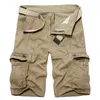 2021 Mens Militaire Cargo Shorts Zomer Leger Groene Katoenen Shorts Heren Losse Multi-Pocket Shorts Homme Casual Bermuda Broeken 40 H1210